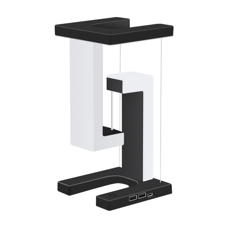 Anti-Gravity Wireless Charging Table Lamp - Magnetic Levitating Desk Lamp with Touch Control, USB Charging Ports, Modern Minimalist Design